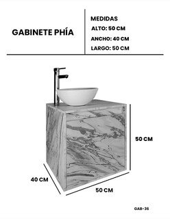 Foto 8 | Gabinete Para Baño Con Lavabo Y Llave Minimalista Modelo Phía