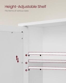 Foto 3 | Mueble de Baño Vasagle con Espejo 13 X 56,5 X 58,5 cm Blanco - Venta Internacional