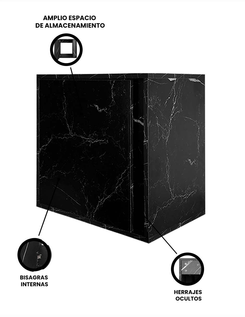 Foto 5 pulgar | Gabinete Para Baño Minimalista Sin Ovalin Ni Llave Modelo Aaron