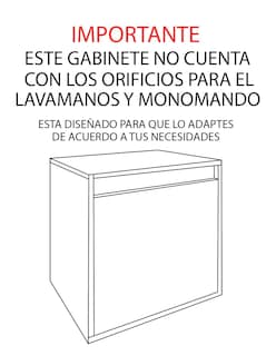 Foto 2 | Gabinete De Baño Minimalista Sin Ovalin Ni Llave Modelo Adam