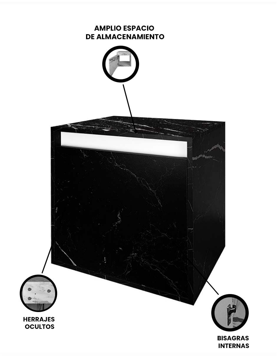 Foto 5 pulgar | Gabinete De Baño Minimalista Sin Ovalin Ni Llave Modelo Adam
