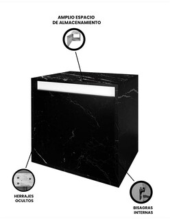 Foto 4 | Gabinete De Baño Minimalista Sin Ovalin Ni Llave Modelo Adam