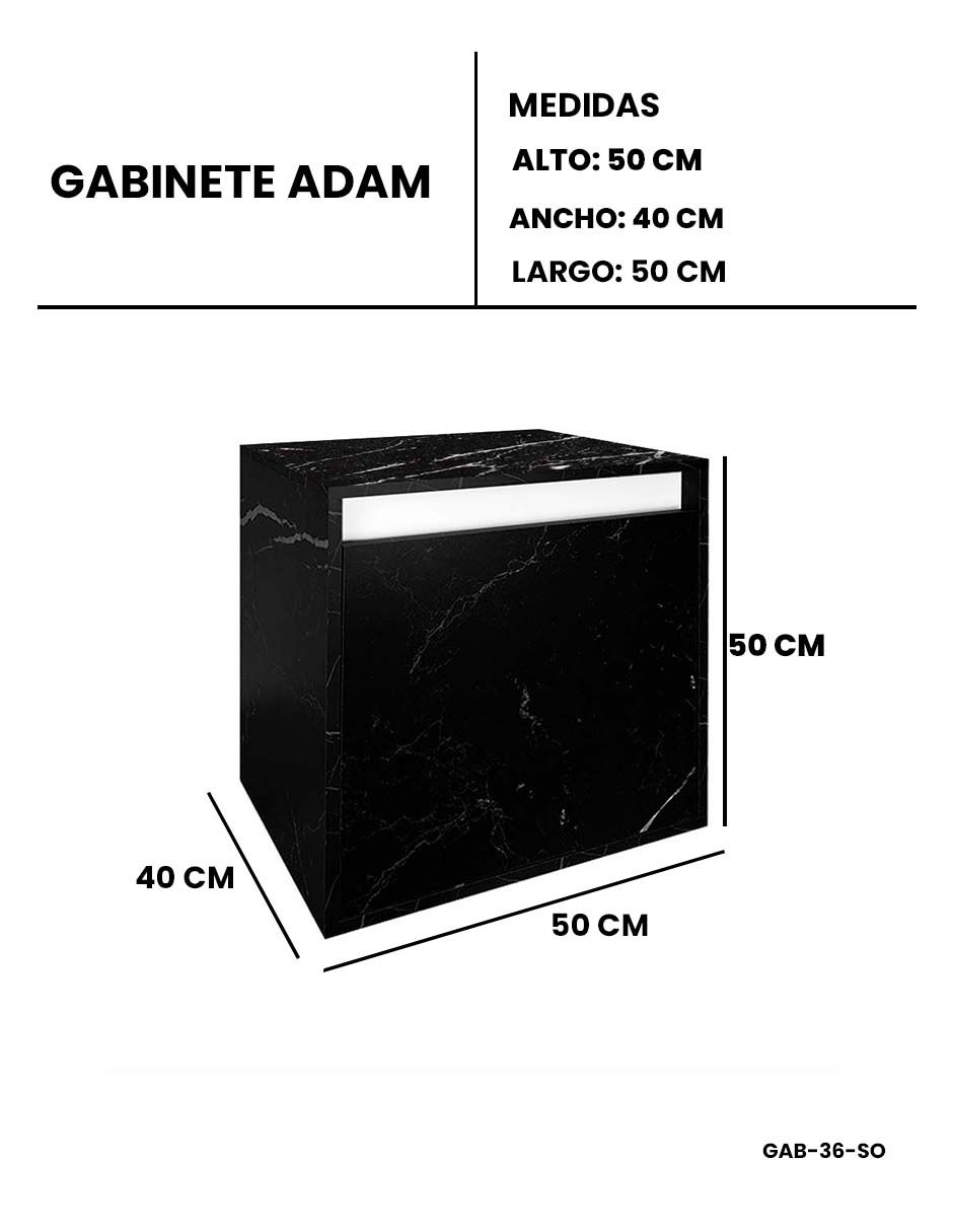 Foto 9 pulgar | Gabinete De Baño Minimalista Sin Ovalin Ni Llave Modelo Adam