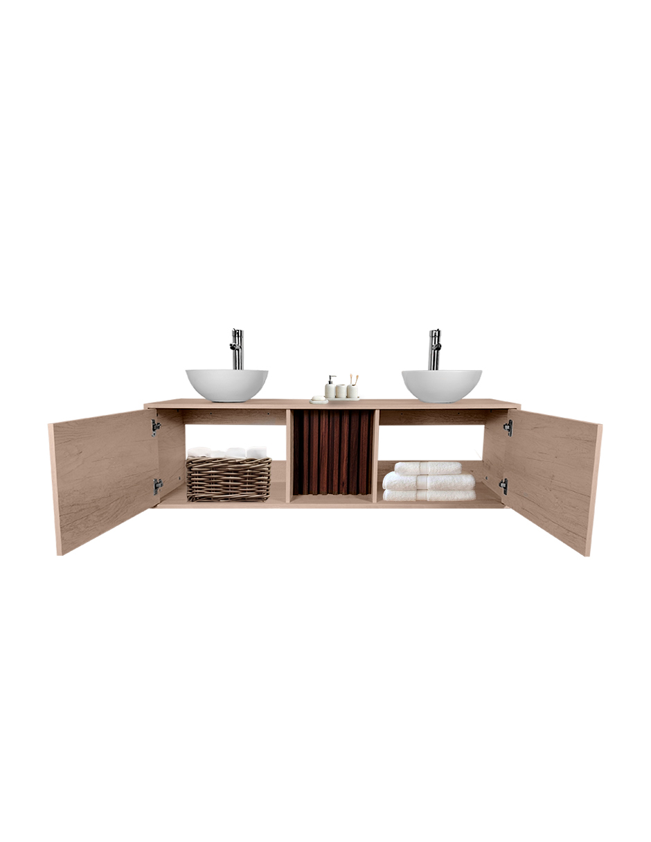 Foto 7 pulgar | Mueble Gabinete Para Baño Con Ovalin Y Monomando Dobles  Modelo Apolo
