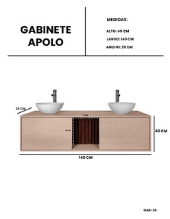 Foto 7 | Mueble Gabinete Para Baño Con Ovalin Y Monomando Dobles Modelo Apolo