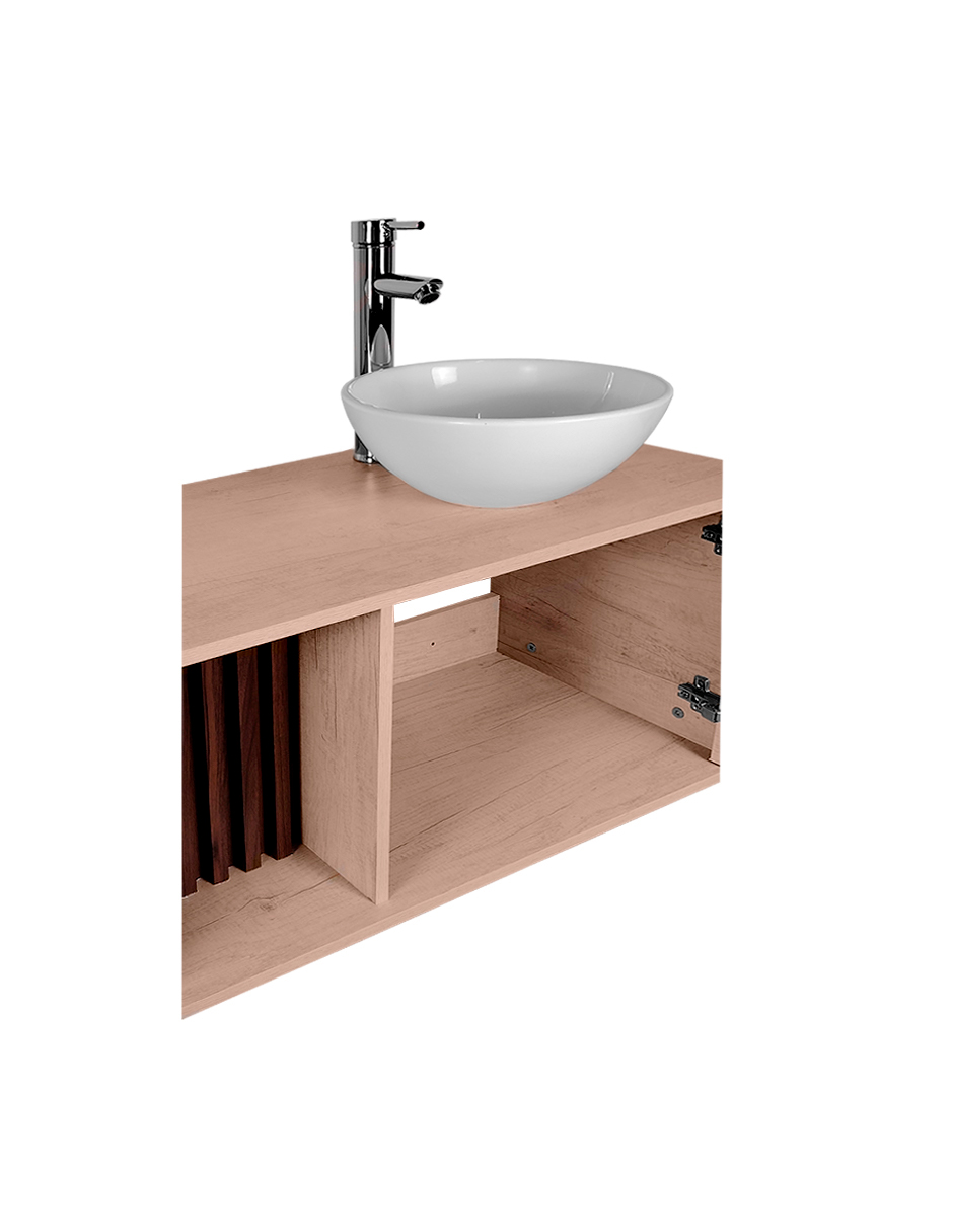 Foto 8 | Mueble Gabinete Para Baño Con Ovalin Y Monomando Dobles  Modelo Apolo