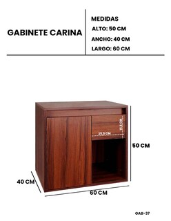 Foto 7 | Gabinete Flotante Para Baño Modelo Carina Sin Llave Ni Ovalín