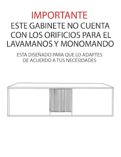 Foto 2 | Mueble Gabinete Para Baño Sin Ovalin Ni Monomando Modelo Atlas
