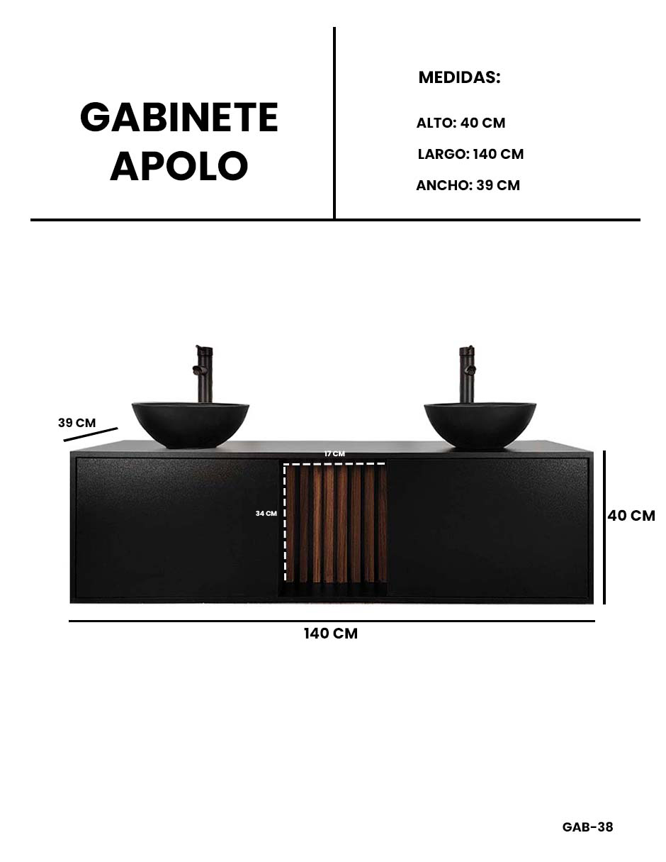Foto 8 pulgar | Mueble Gabinete Para Baño Con Ovalin Y Monomando Dobles  Modelo Apolo