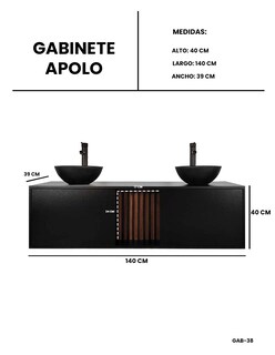 Foto 7 | Mueble Gabinete Para Baño Con Ovalin Y Monomando Dobles Modelo Apolo
