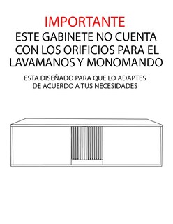 Foto 2 | Mueble Gabinete Para Baño Sin Ovalin Ni Monomando Modelo Atlas