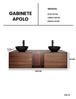 Foto 7 | Mueble Gabinete Para Baño Con Ovalin Y Monomando Dobles Modelo Apolo