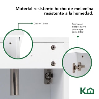 Foto 4 | Mueble Kit Para Baño Gabinete Organizador Lavamano Monomando