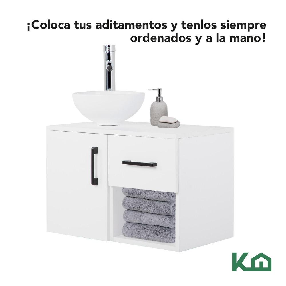 Foto 8 pulgar | Mueble Kit Para Baño Gabinete Organizador Lavamano Monomando