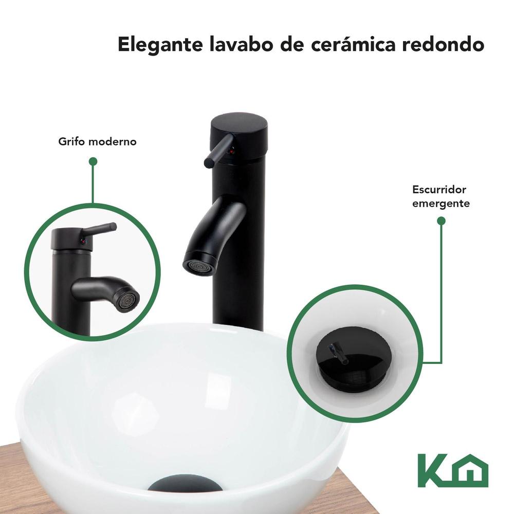 Foto 3 | Mueble Kit Para Baño Gabinete Organizador Lavamano Monomando
