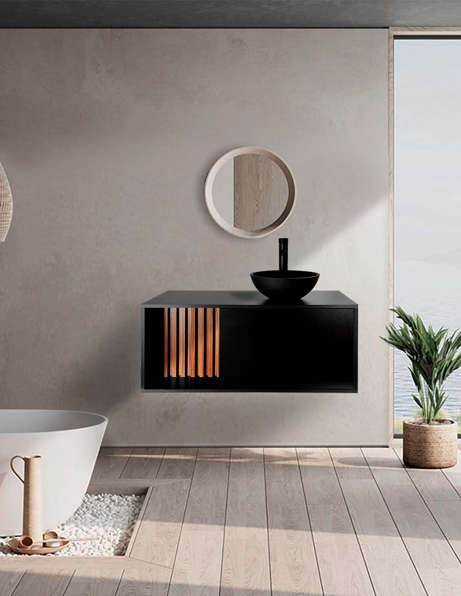 Foto 2 | Gabinete Para Lavamanos Moderno Modelo Luke, Con Detalle En Lambrin