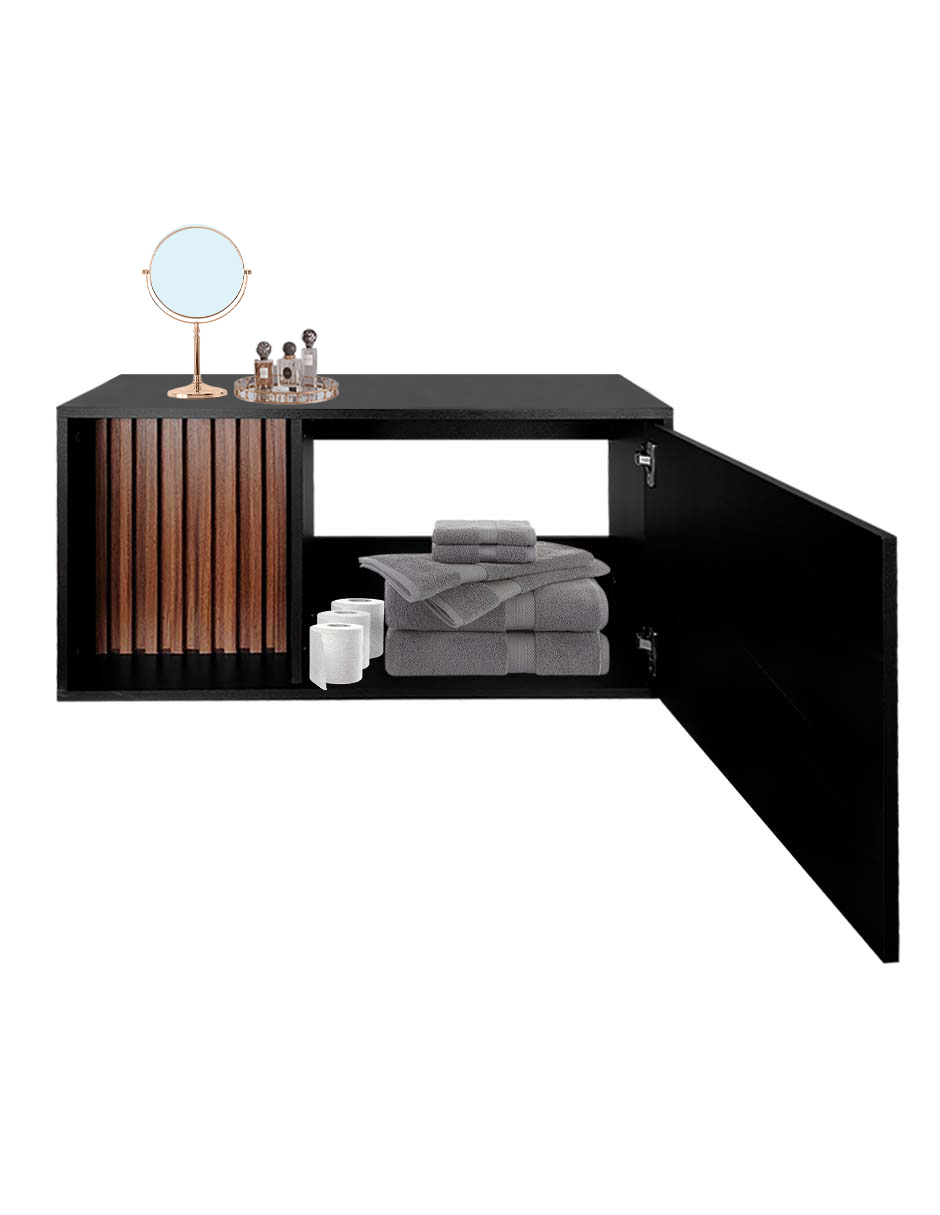 Foto 5 pulgar | Gabinete Para Lavamanos Moderno Modelo Luke, Con Detalle En Lambrin