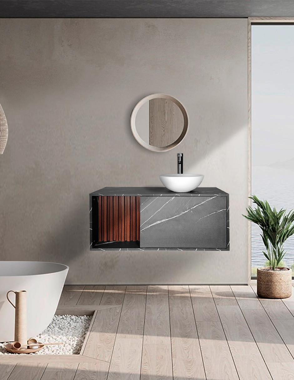 Foto 2 | Gabinete Para Lavamanos Moderno Modelo Luke, Con Detalle En Lambrin