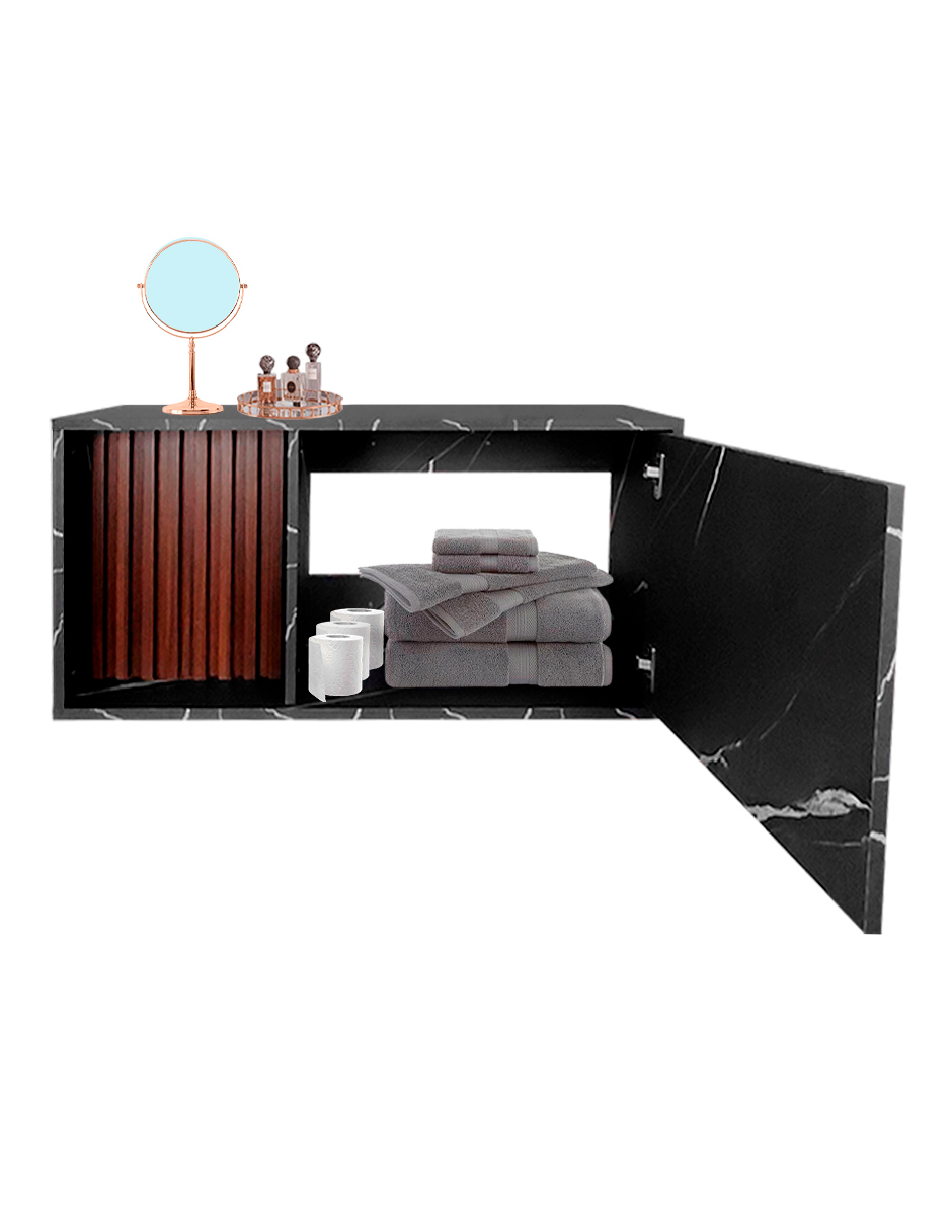 Foto 5 pulgar | Gabinete Para Lavamanos Moderno Modelo Luke, Con Detalle En Lambrin