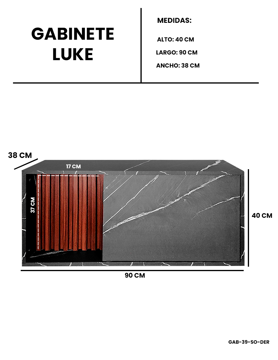 Foto 8 pulgar | Gabinete Para Lavamanos Moderno Modelo Luke, Con Detalle En Lambrin