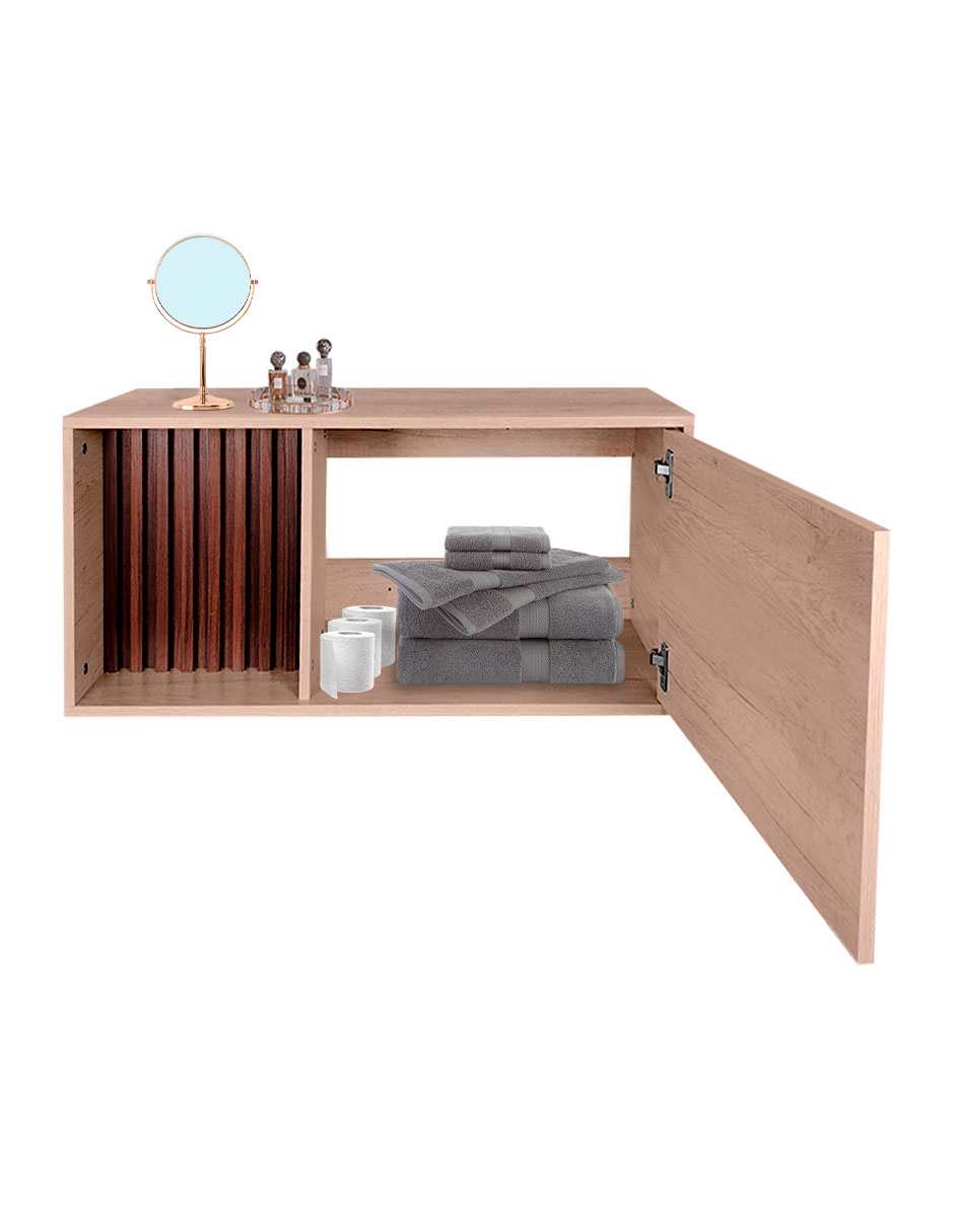 Foto 5 pulgar | Gabinete Para Lavamanos Moderno Modelo Luke, Con Detalle En Lambrin