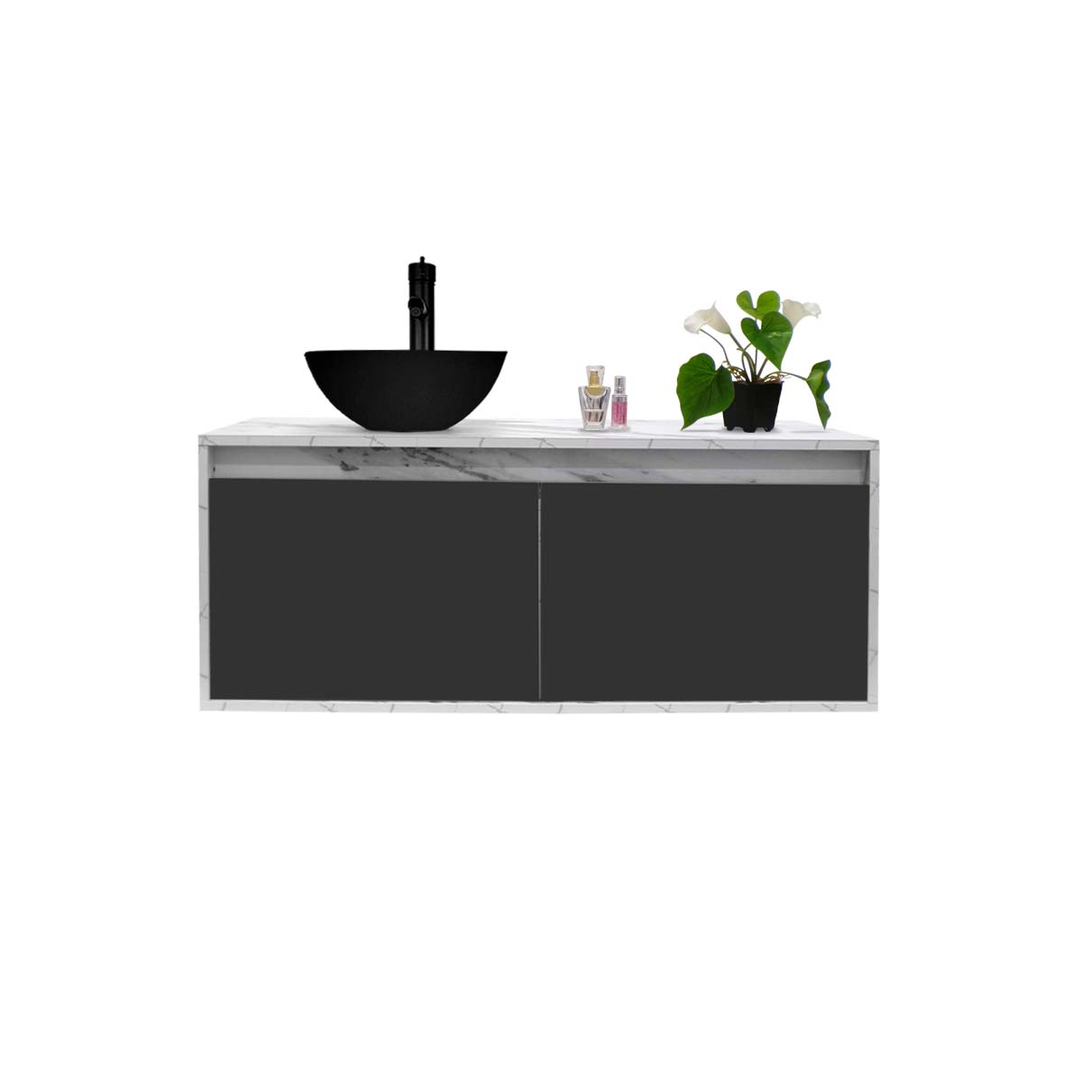 Foto 5 pulgar | Gabinete Para Baño Con Ovalin Negro Y Monomando Modelo Provenzal