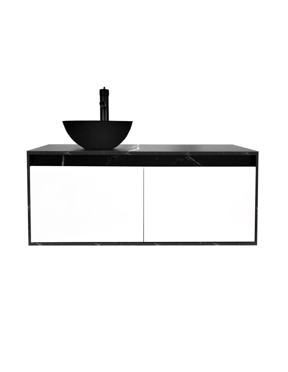 Gabinete Flotante Para Baño Con Lavabo, Su Diseño Marmoleado Único, Elegante, Hará Que Tu Cuarto De Baño Lu