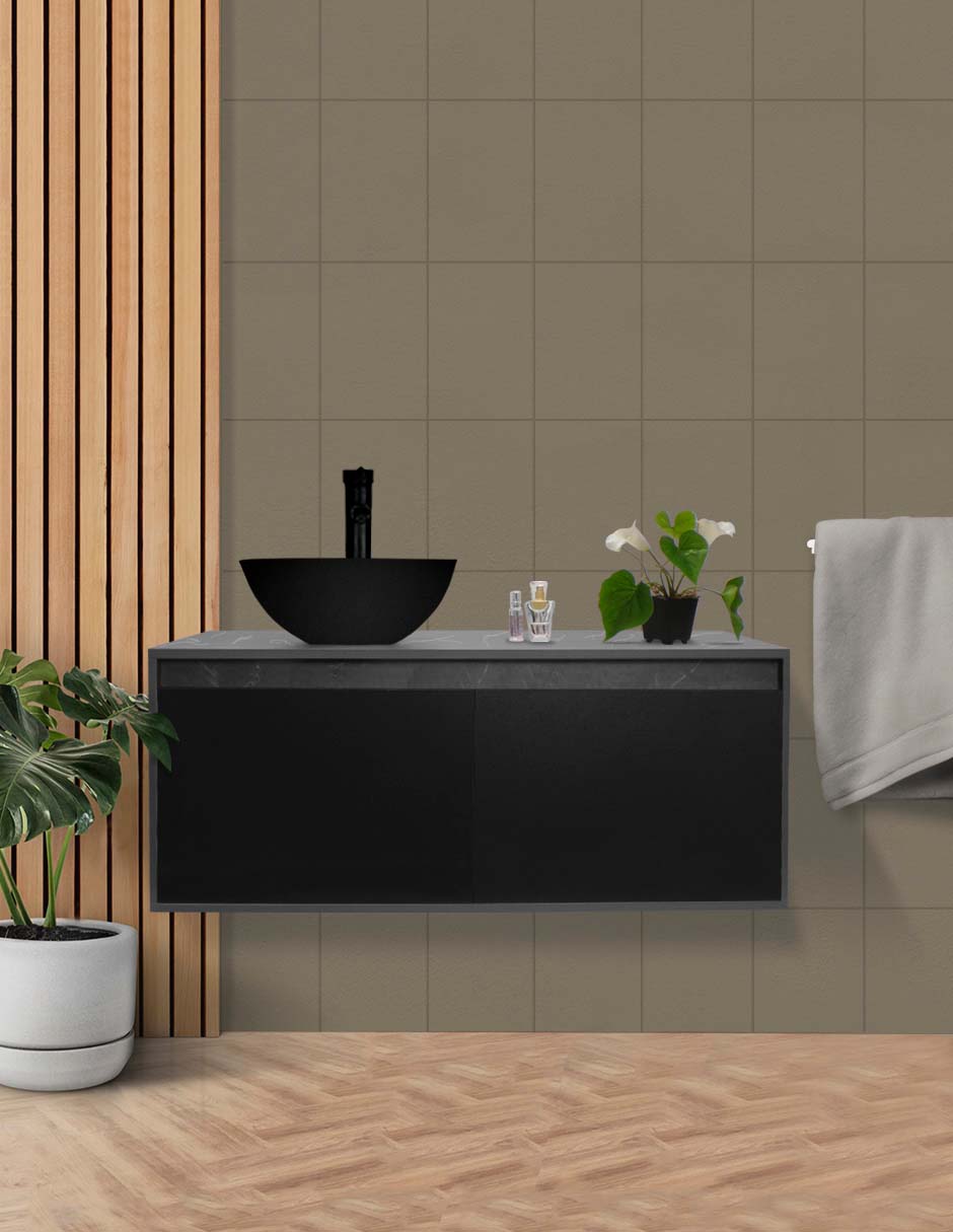 Foto 3 pulgar | Gabinete Para Baño Con Ovalin Negro Y Monomando Modelo Provenzal