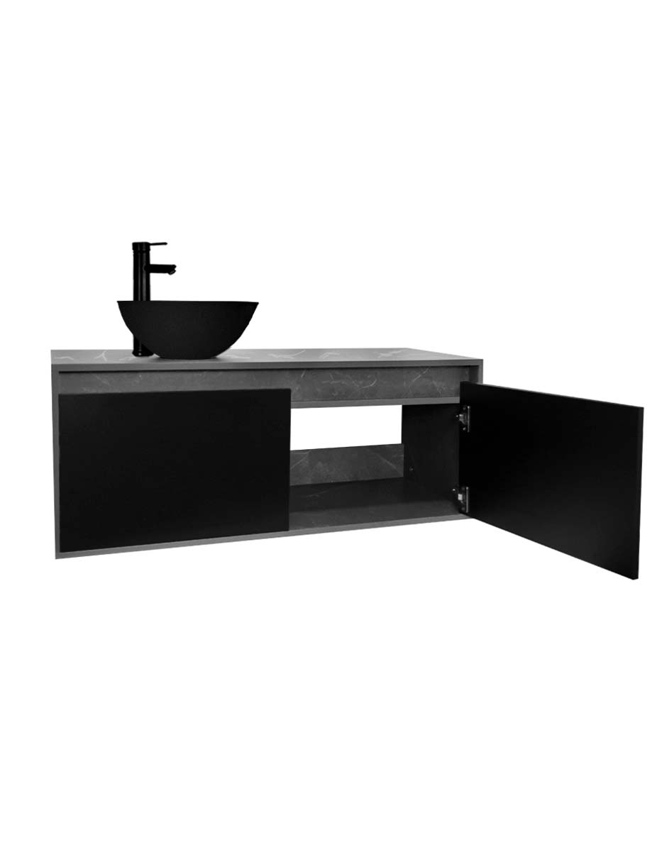 Foto 5 pulgar | Gabinete Para Baño Con Ovalin Negro Y Monomando Modelo Provenzal