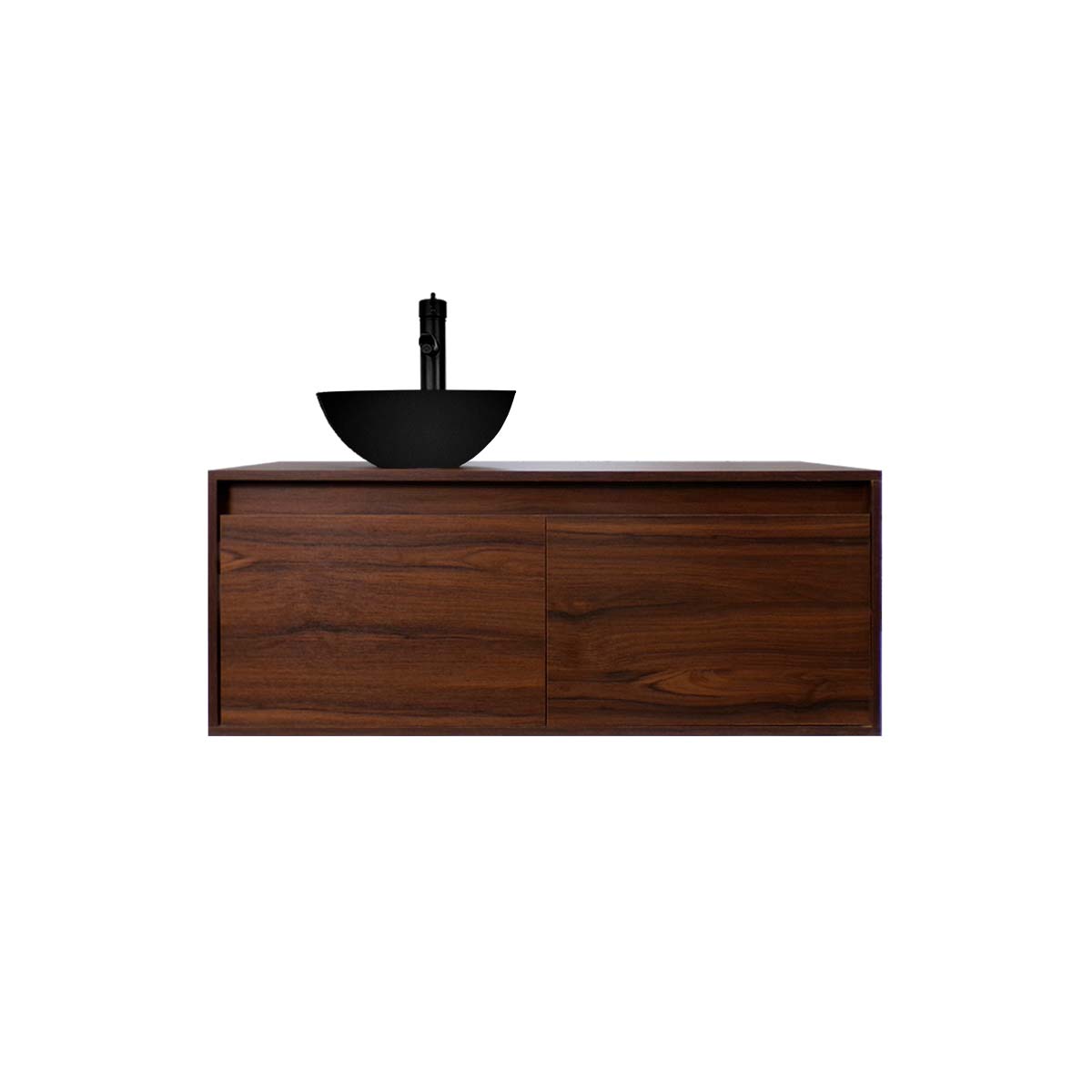 Gabinete Para Baño Con Ovalin Negro Y Monomando Modelo Provenzal