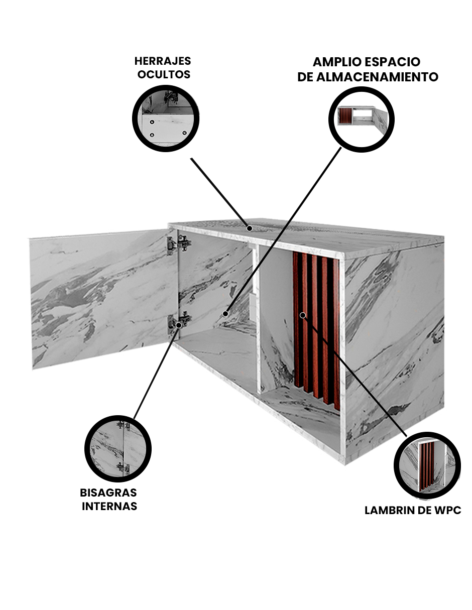Foto 4 pulgar | Gabinete Leo Acabado Laminado