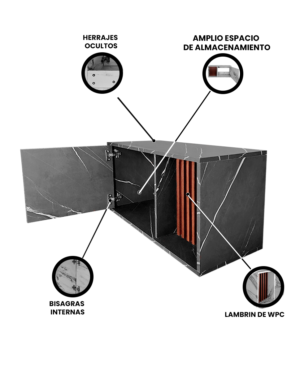 Foto 4 pulgar | Gabinete Leo Acabado Laminado
