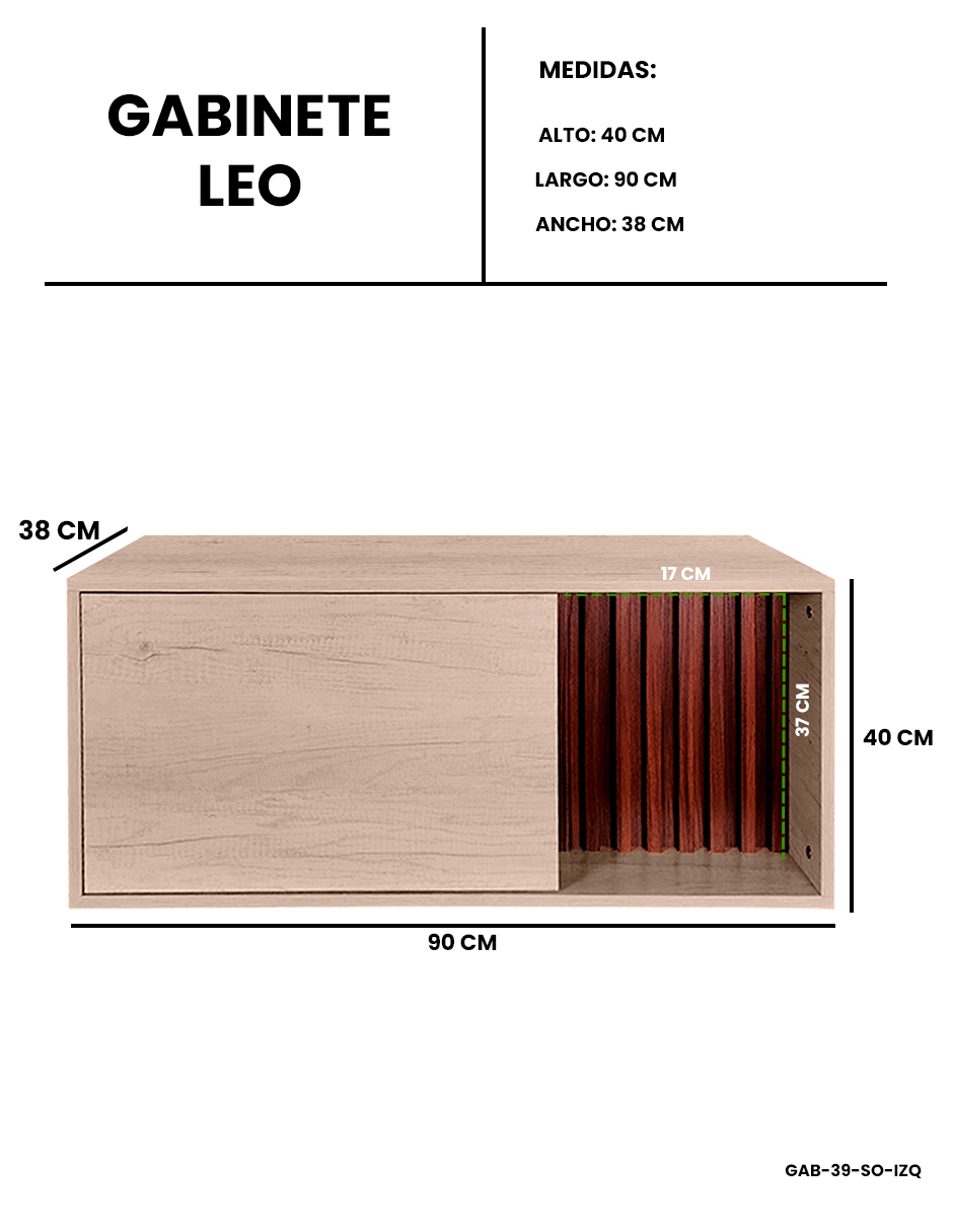 Foto 8 pulgar | Gabinete Leo Acabado Laminado