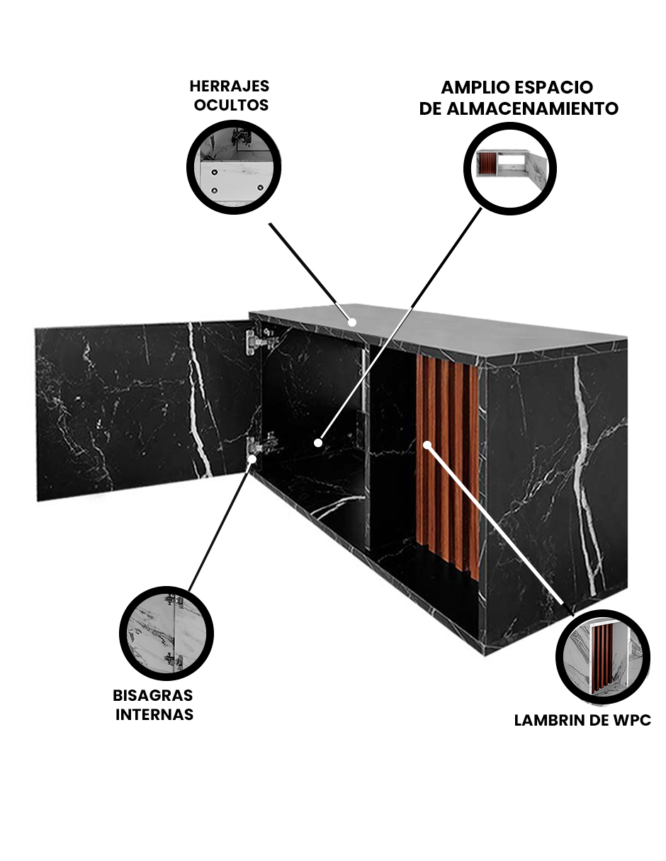 Foto 4 pulgar | Gabinete Moderno Leo Acabado Laminado