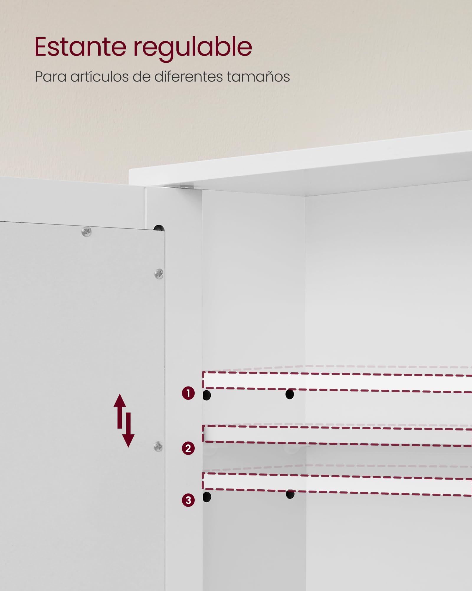 Foto 4 pulgar | Mueble de Baño Vasagle Mlhc012w01 15x65x75 Cm