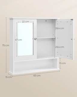 Foto 5 | Mueble de Baño Vasagle Mlhc012w01 15x65x75 Cm