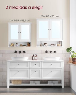 Foto 6 | Mueble de Baño Vasagle Mlhc012w01 15x65x75 Cm