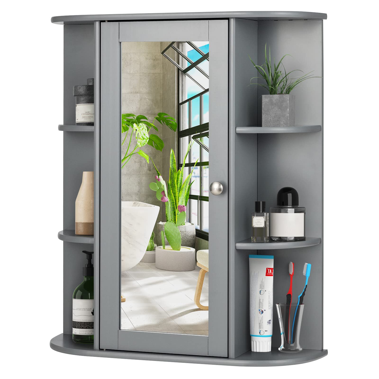 Foto 3 pulgar | Mueble para Baño Costway con Espejo-Venta Internacional