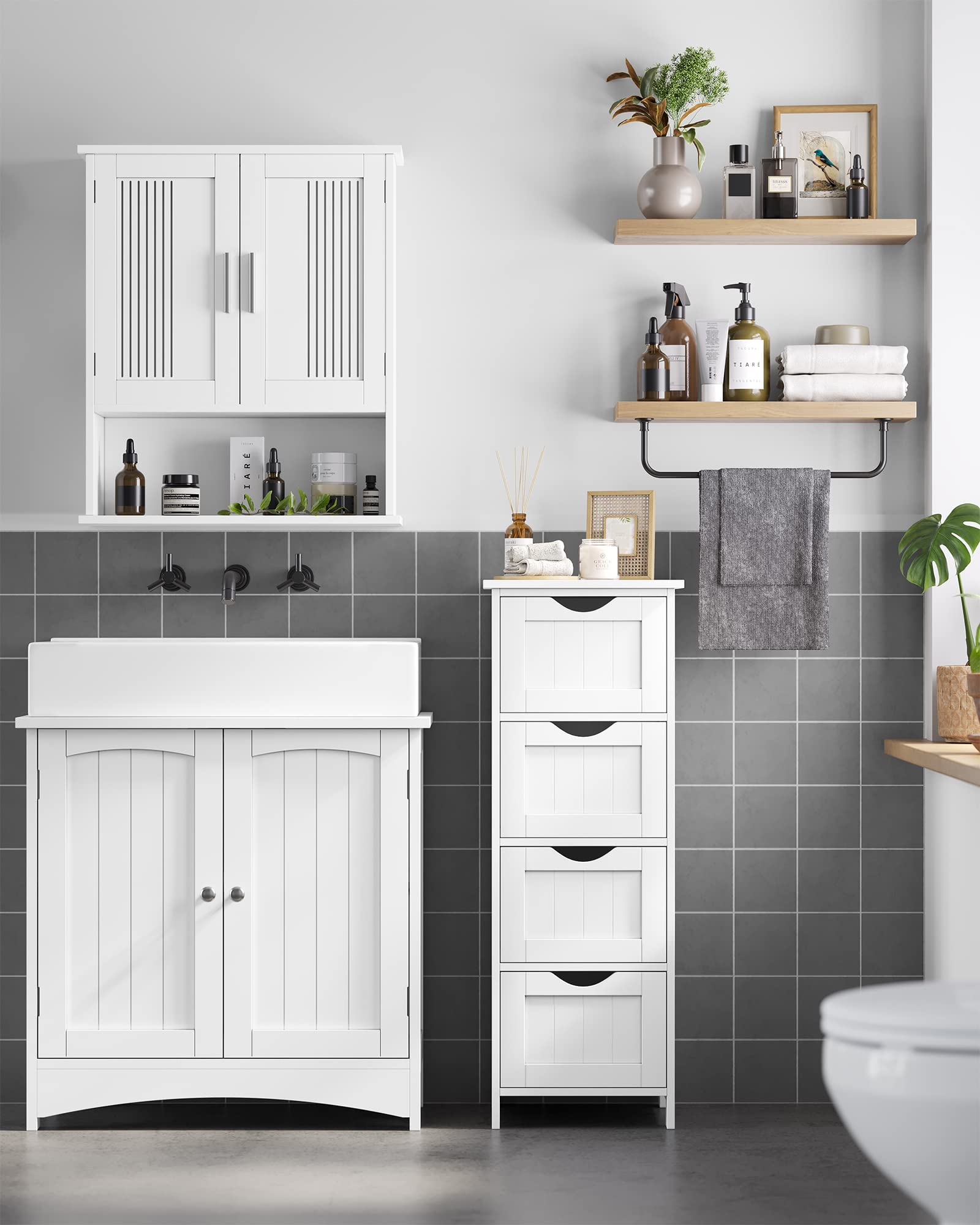 Foto 7 | Mueble para Baño Vasagle Blanco 30 x 82 cm