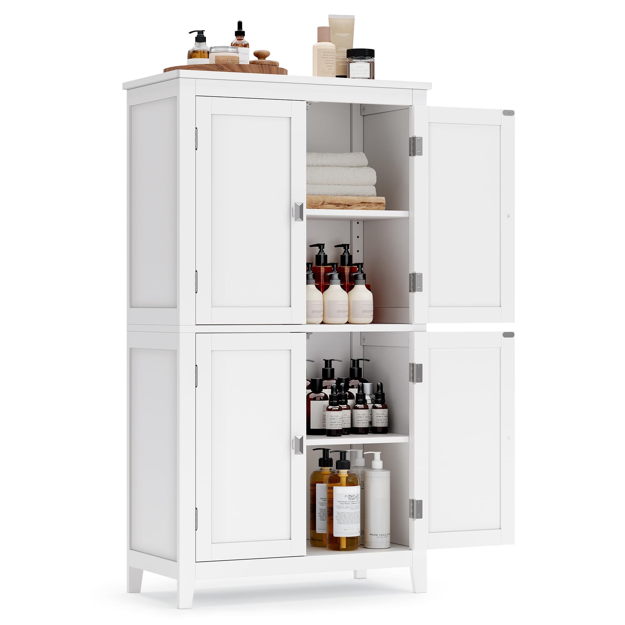 Foto 2 pulgar | Gabinete De Almacenamiento De Piso Para Baño Vasagle White Ubbc552p31 - Venta Internacional.