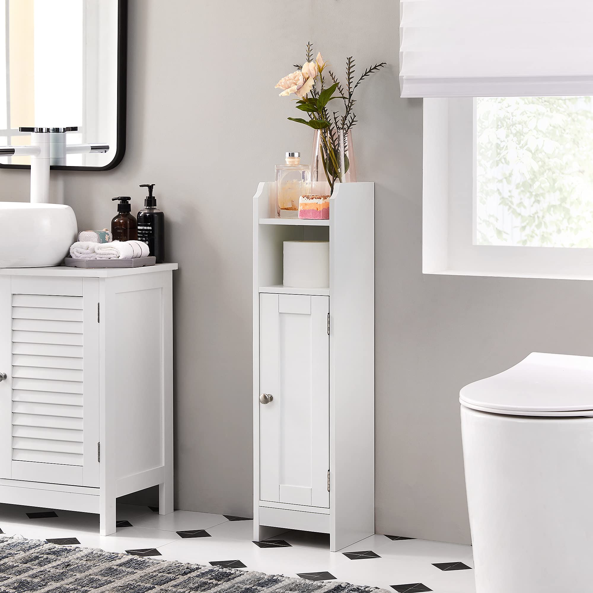Foto 5 pulgar | Armario De Esquina Para Almacenamiento De Baño Vasagle, Blanco - Venta Internacional.