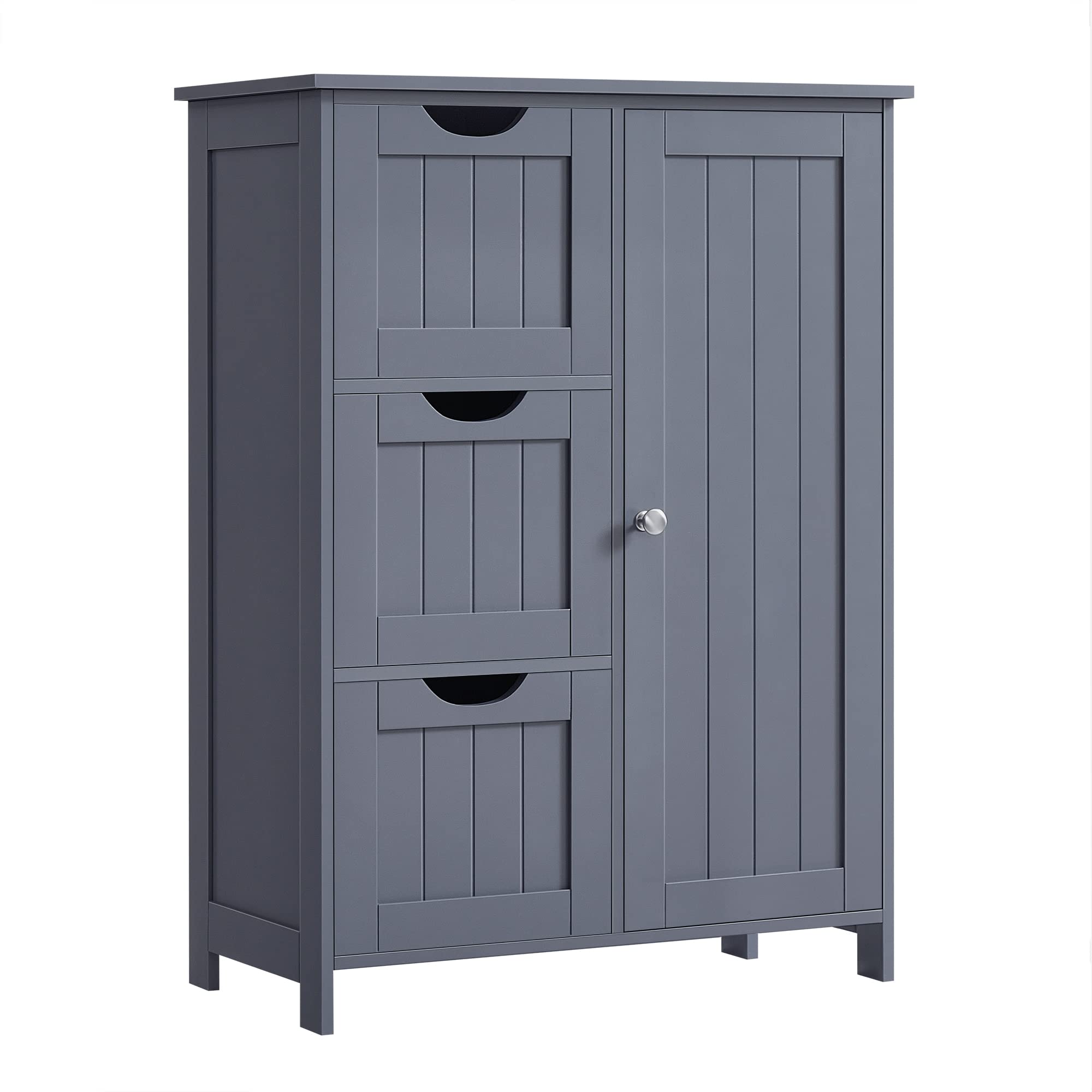 Foto 1 | Armario De Suelo Para Baño Vasagle Con 3 Cajones, Color Gris - Venta Internacional.