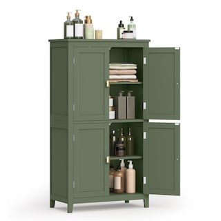 Foto 1 | Gabinete De Almacenamiento De Piso Para Baño Vasagle Forest Green - Venta Internacional.