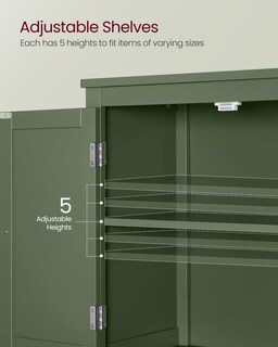 Foto 4 | Gabinete De Almacenamiento De Piso Para Baño Vasagle Forest Green - Venta Internacional.
