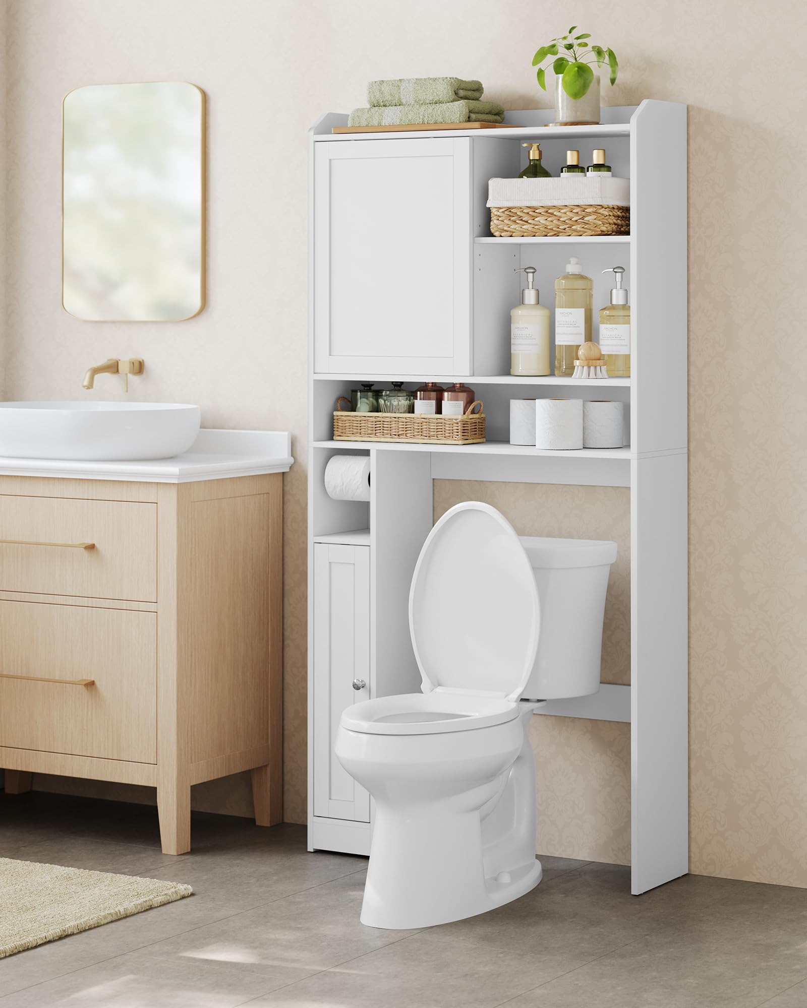 Foto 2 | Estante De Almacenamiento Para Colocar Sobre El Inodoro Vasagle Cloud White Ubts018w01 - Venta Internacional.