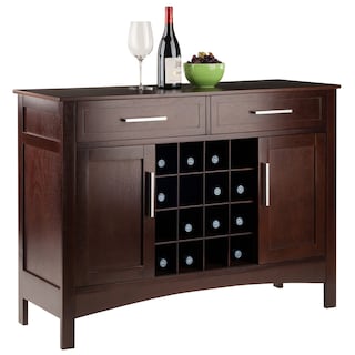 Foto 6 | Armario Buffet Winsome Gordon Con Puertas Corredizas, Color Nogal - Venta Internacional.