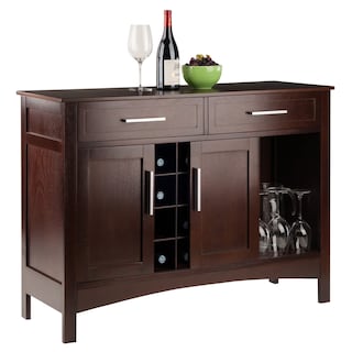Foto 7 | Armario Buffet Winsome Gordon Con Puertas Corredizas, Color Nogal - Venta Internacional.