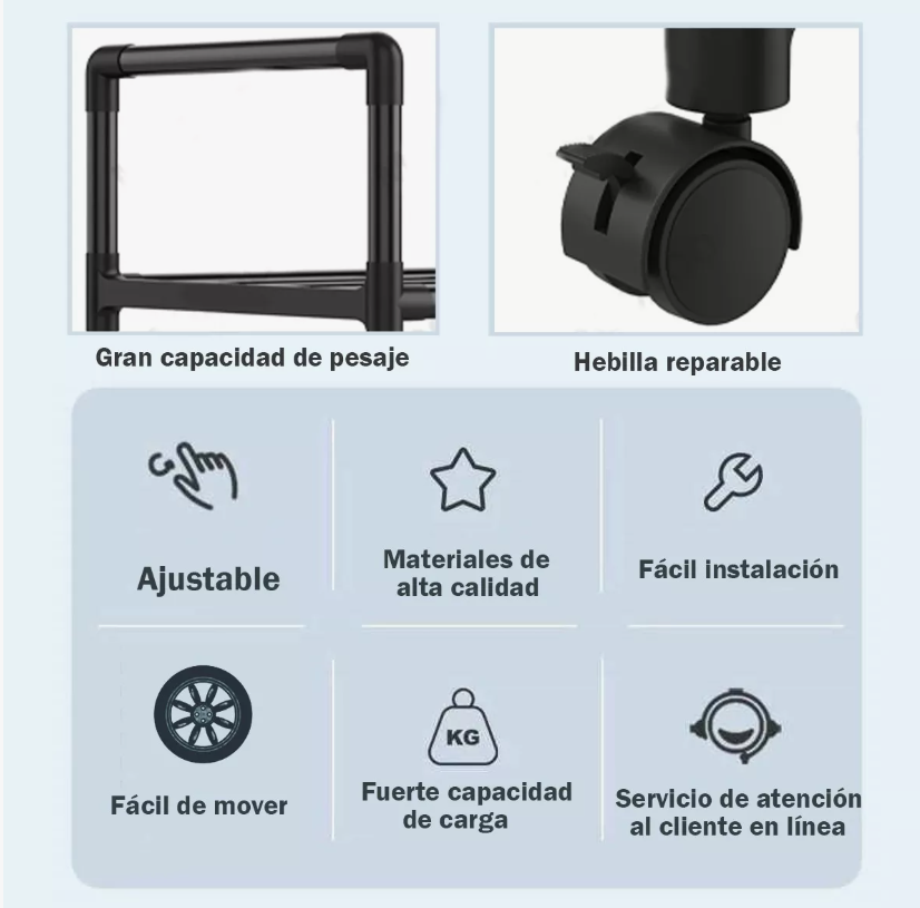 Foto 3 pulgar | Estante De Almacenamiento Cocina Y Baño Organizador Gabinete