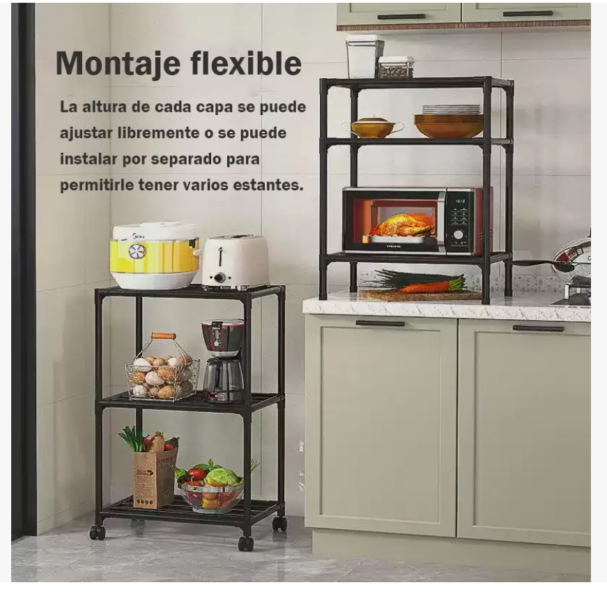 Foto 6 pulgar | Estante De Almacenamiento Cocina Y Baño Organizador Gabinete
