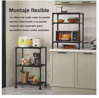 Foto 5 | Estante De Almacenamiento Cocina Y Baño Organizador Gabinete